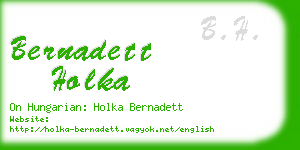 bernadett holka business card